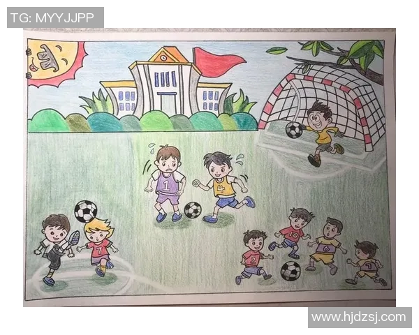 小男孩快乐踢足球的卡通画展现童趣与运动激情 小男孩快乐踢足球的卡通画展现童趣与运动激情